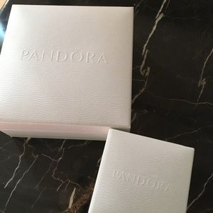 Pandora bracelet box and two charm boxes
